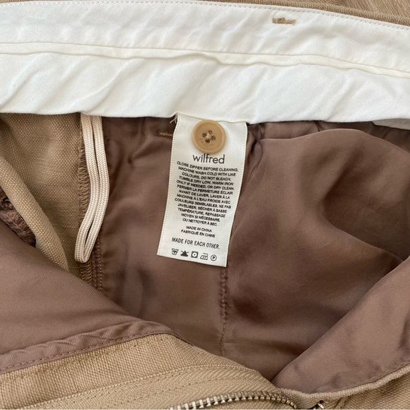 Aritzia | Wilfred Effortless Linen Pants Honey Beige Size 12 - Picture 14 of 16